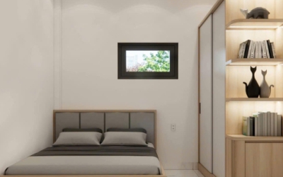 Trọn bộ combo giường tủ quần áo phòng nhỏ gỗ MDF 