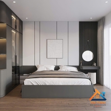 Combo Nội Thất Phòng Ngủ Luxury Màu Xám Ghi