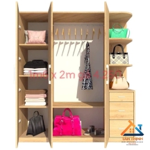 TỦ ĐỰNG QUẦN ÁO GỖ MDF MẪU MỚI NT-1102