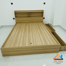 GIƯỜNG NGỦ GỖ MDF MẪU MỚI MÀU GỖ NT-0003