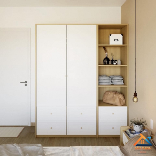 TỦ QUẦN ÁO 3 KHUNG THIẾT KẾ NGĂN HỘP