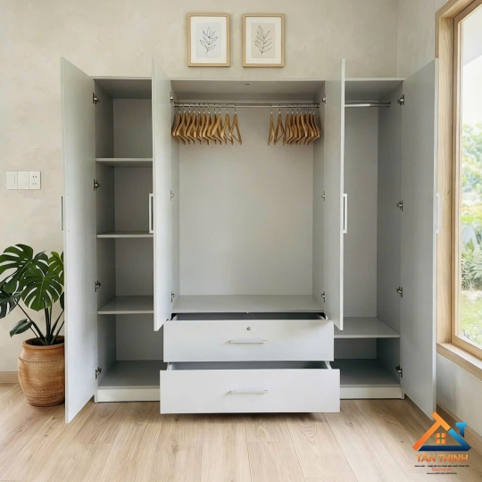 Tủ quần áo 1m6 x 2m vô cùng tiện lợi