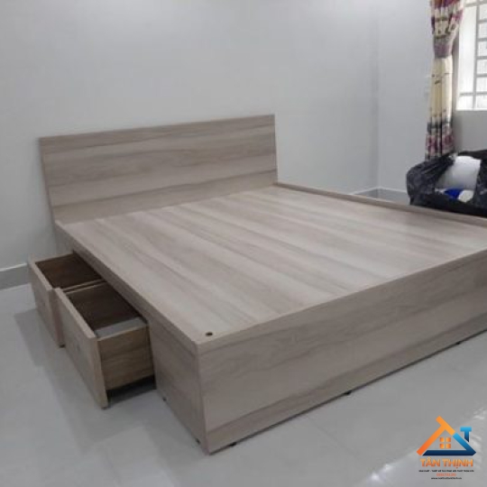 GIƯỜNG NGỦ GỖ MDF MẪU MỚI MÀU SANG NT-0002