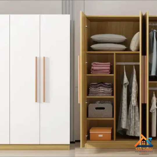 TỦ ÁO 4 CÁNH 1M8 GỖ MDF