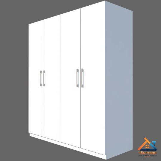 TỦ ÁO 4 CÁNH THIẾT KẾ CÓ NGĂN KÉO