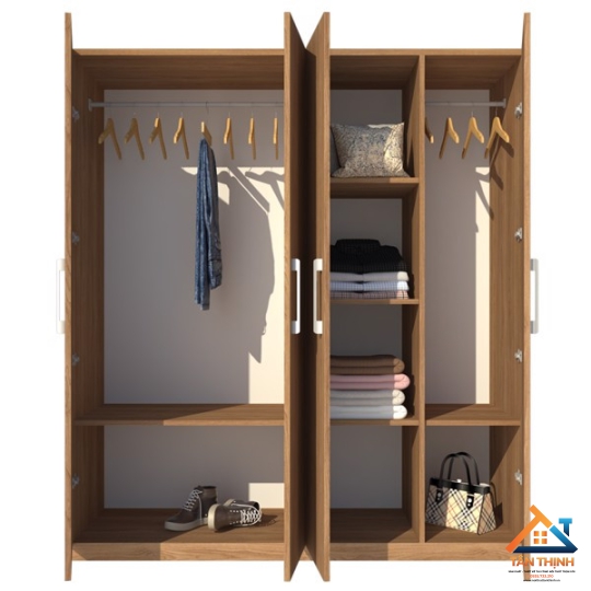 TỦ ÁO 4 CÁNH 1M8 GỖ MDF