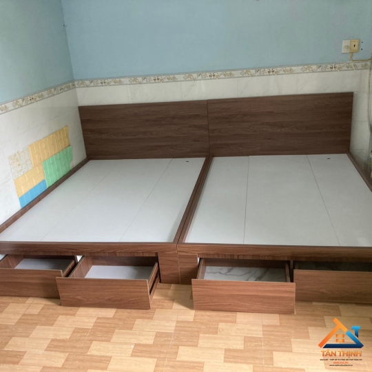 GIƯỜNG NGỦ GỖ CÔNG NGHIỆP MDF GIÁ TẠI XƯỞNG