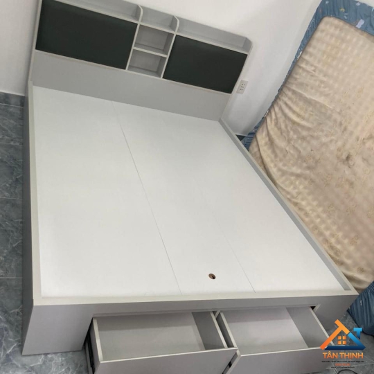 GIƯỜNG NGỦ GỖ CÔNG NGHIỆP MDF MỚI
